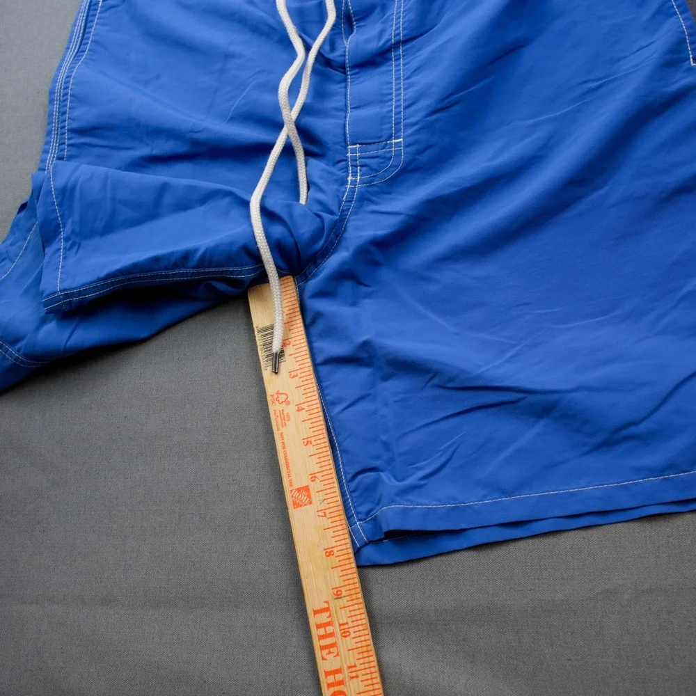 Polo Ralph Lauren Men L Blue Cargo Swim Pool Trunks Board Short Pony Nylon Lined